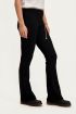 Zwarte flared broek met rib, Broeken My Jewellery