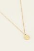 Ketting munt & silhouet, bedel ketting