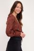 Rode wikkelblouse met panterprint | My Jewellery