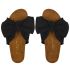 zwarte suedine sandalen met strik, sandaaltjes My Jewellery