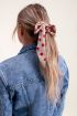 Beige haar sjaaltje rode stippen, haarlint My Jewellery