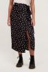 Zwart witte midi overslagrok stippen, midi rok stippen My Jewellery