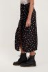 Zwart witte midi overslagrok stippen, midi rok stippen My Jewellery