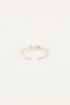 Ring strass & parel, minimalistische ring