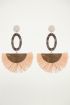 Oorhangers lichtroze waaier, statement oorbellen My Jewellery