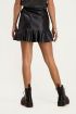 Rok met ruffles leatherlook, leren rok My Jewellery
