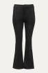 Zwarte suedine flared pants, broek met flare