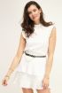 Witte top met volantmouwen, witte ruffle top