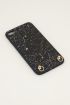 Blauw telefoonhoesje marmer & gouden glitters | Telefoonhoesje met koord My Jewellery