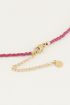 Ketting rode kraaltjes muntjes, ketting met muntjes My Jewellery
