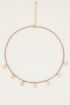 Ketting multikleur kraaltjes en muntjes, kralen ketting My Jewellery