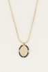 Ketting orientaalse munt zwart, ketting met munt My Jewellery