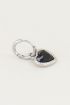 One piece oorring Black Onyx, edelsteen oorbellen
