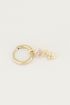One piece oorring rose quartz & hart, rozenkwarts oorbel