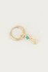 One piece oorring malachite & hart, oorbel met edelsteen My Jewellery