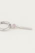 One piece oorring rose quartz & staafje, rozekwarts oorbel