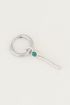 One piece oorring malachite & staafje, malachiet oorbel
