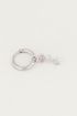 One piece oorring Rose Quartz & ster