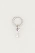 One piece oorring Rose Quartz & ster