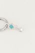 One piece oorring Malachite & ster, oorring met ster