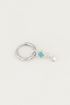 One piece oorring Malachite & ster, oorring met ster