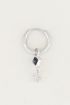One piece oorring Black Onyx ster, oorbel met ster