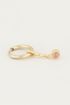 One piece oorring Rose Quartz bedel, oorringetjes