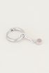 One piece oorring Rose Quartz bedel, oorringetjes