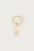 One piece oorring Rose Quartz bedel, oorringetjes