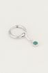 One piece oorring Malachite bedel, oorbel met edelsteen
