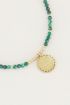 Armband bedel & malachite, armband met edelsteentjes