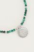 Armband bedel & malachite, armband met edelsteentjes