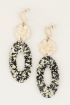 Oorhangers ovaal goud glitters | Statement oorbellen goud My Jewellery