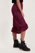 Rok midi rood/roze bloemen | Midi rok bloemen bij My Jewellery