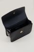 Zwarte schoudertas slangenprint brede band | Slangenprint tas My Jewellery