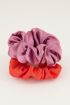 Paarse en rode scrunchie set glimmend | Scrunchie set My Jewellery