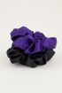 Paars en zwarte scrunchie set glimmend | Scrunchie set My Jewellery