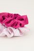 Fuchsia en roze scrunchie set glimmend | Haarelastiek My Jewellery