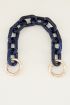 Blauw telefoonkoord kort schakels | Koord telefoon My Jewellery