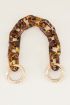Bruin telefoonkoord kort schakels | Phone cord My Jewellery