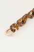 Bruin telefoonkoord kort schakels | Phone cord My Jewellery