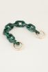 Groen telefoonkoord kort schakels | Telefoonkoord My Jewellery