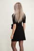 Jurk met ribstof en knoop | Jurk ribstof My Jewellery