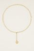 Ketting y vorm met munt | Munt ketting bij My Jewellery