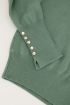 Groene trui My Jewellery knoopjes, basic trui My Jewellery