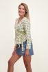 Licht gele overslagblouse met stippen My Jewellery