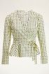 Light yellow wrap blouse with polka dots My Jewellery