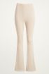 Beige corduroy flared broek, ribstof flared pants My Jewellery