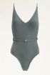 Groen badpak met riem | Swimwear My Jewellery