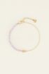 Lichtpaarse kralen armband | Initial armband | My Jewellery